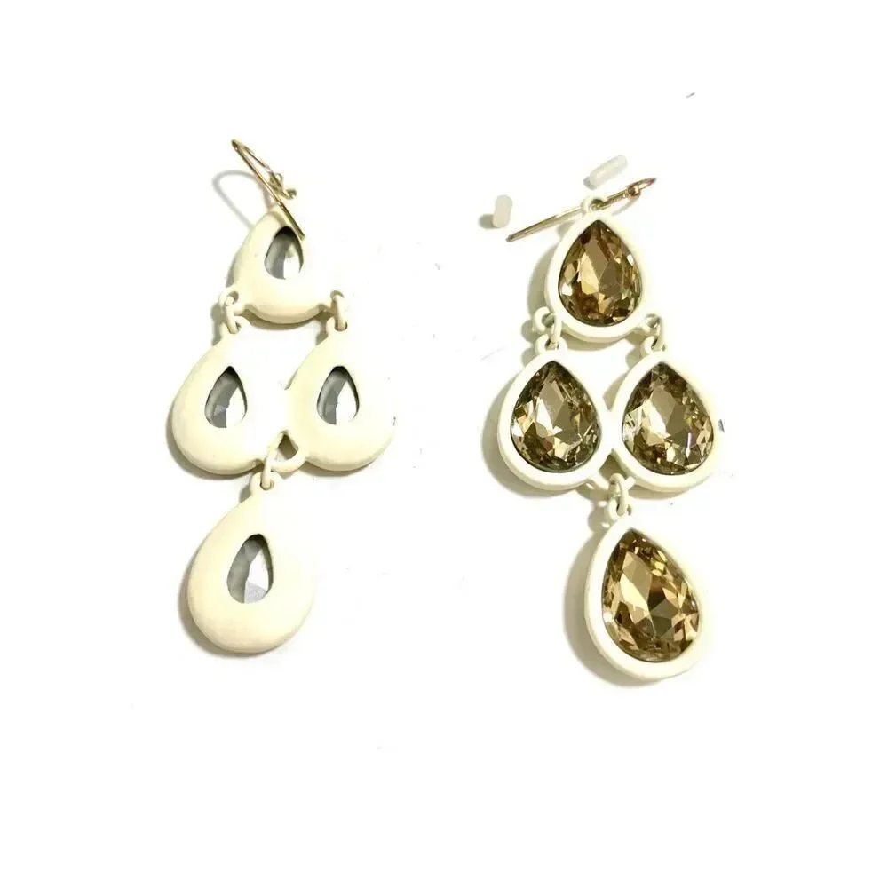 Crystal Dangle Chandelier Fashion Earrings #gold crystals